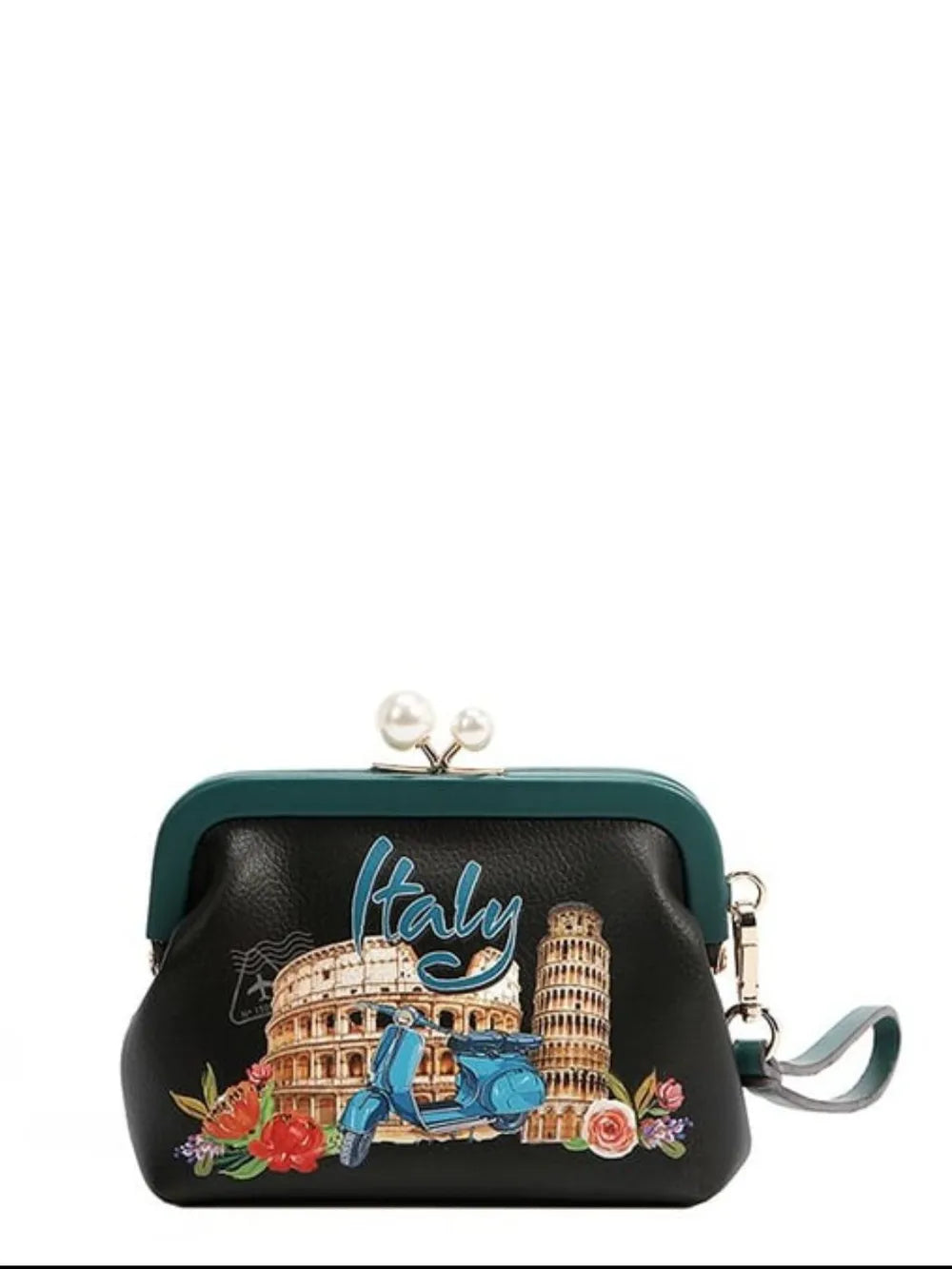 Nicole Lee USA Chelsea Pearl Kiss-Lock Coin Purse Easy Apparels
