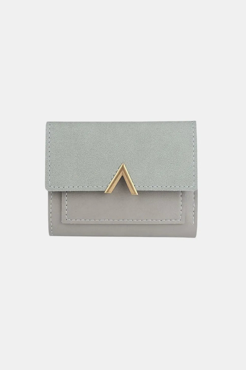 Zenana Compact Trifold Wallet Grey One Size Easy Apparels