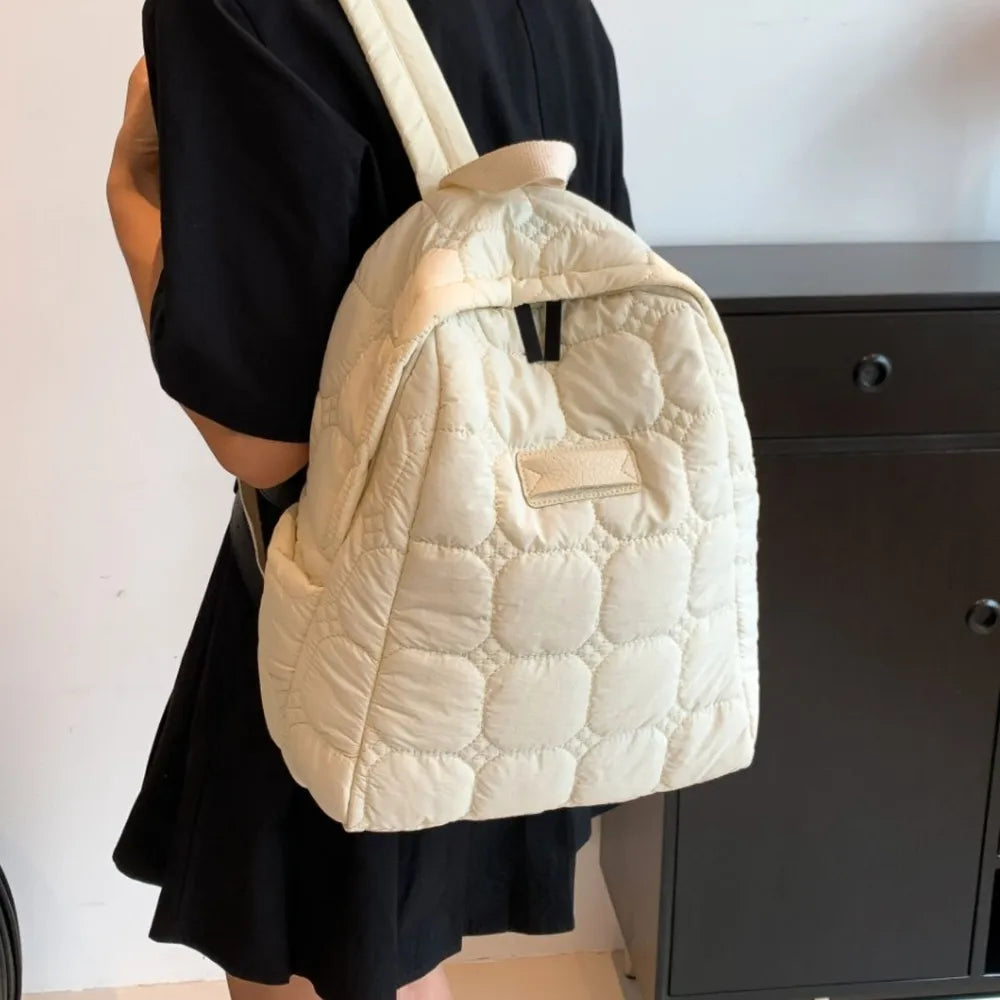 Quilted Polyester Backpack Bag Easy Apparels