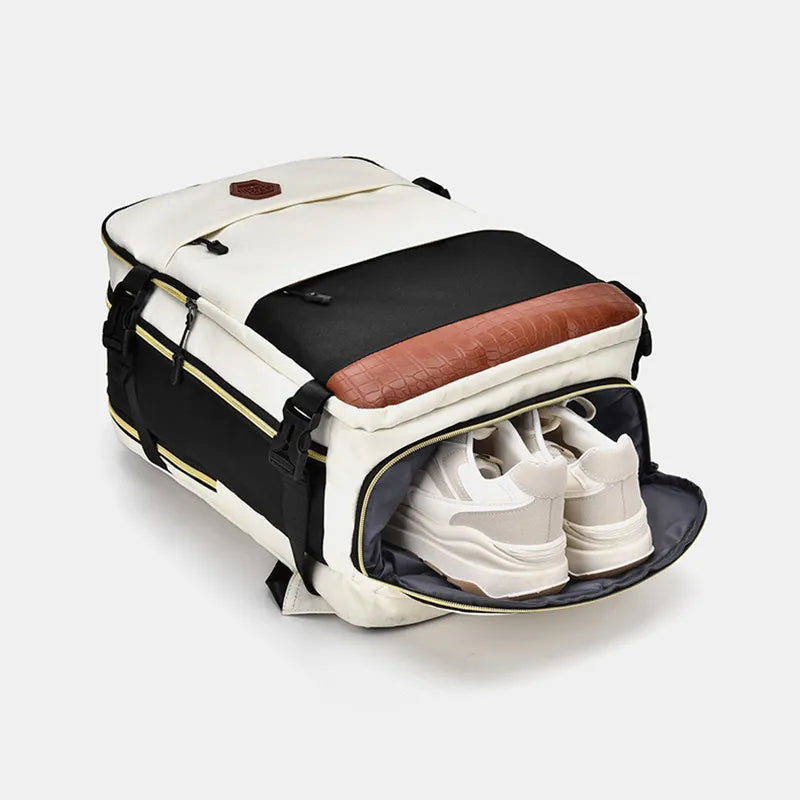 Color Block Multi-Pockets Backpack Bag Easy Apparels