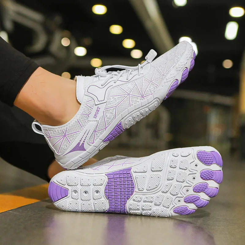 Elastic Lock Laces Mesh Contrast Breathable Athletic Easy Apparels