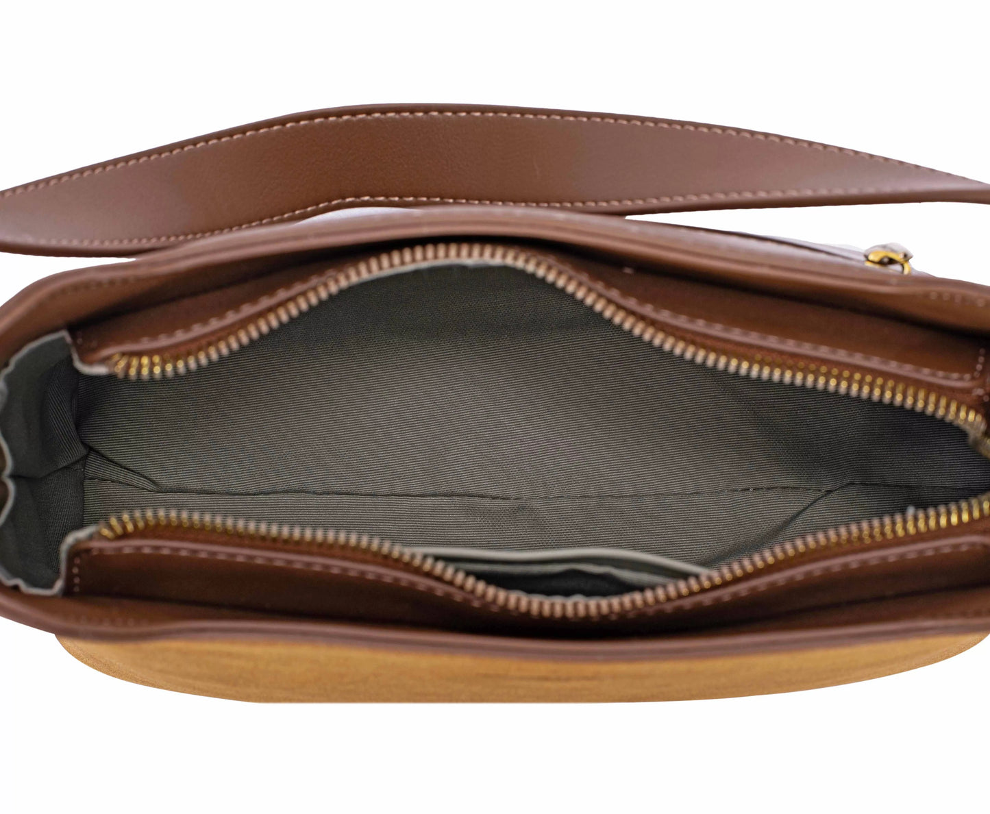 David Jones Two Tone Leather Shoulder Bag with Adjustable Strap Easy Apparels