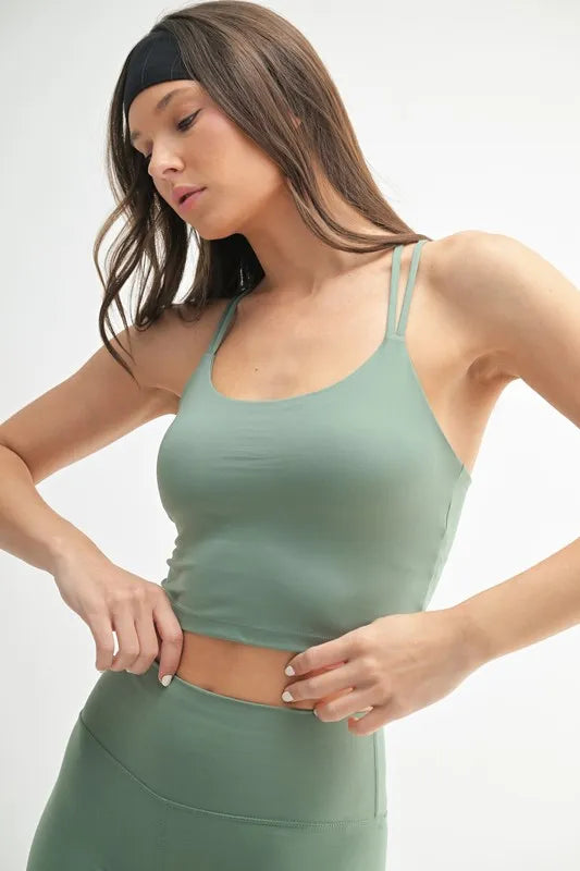 MONO B Venice Cloud Light Crisscross Sports Bra Easy Apparels