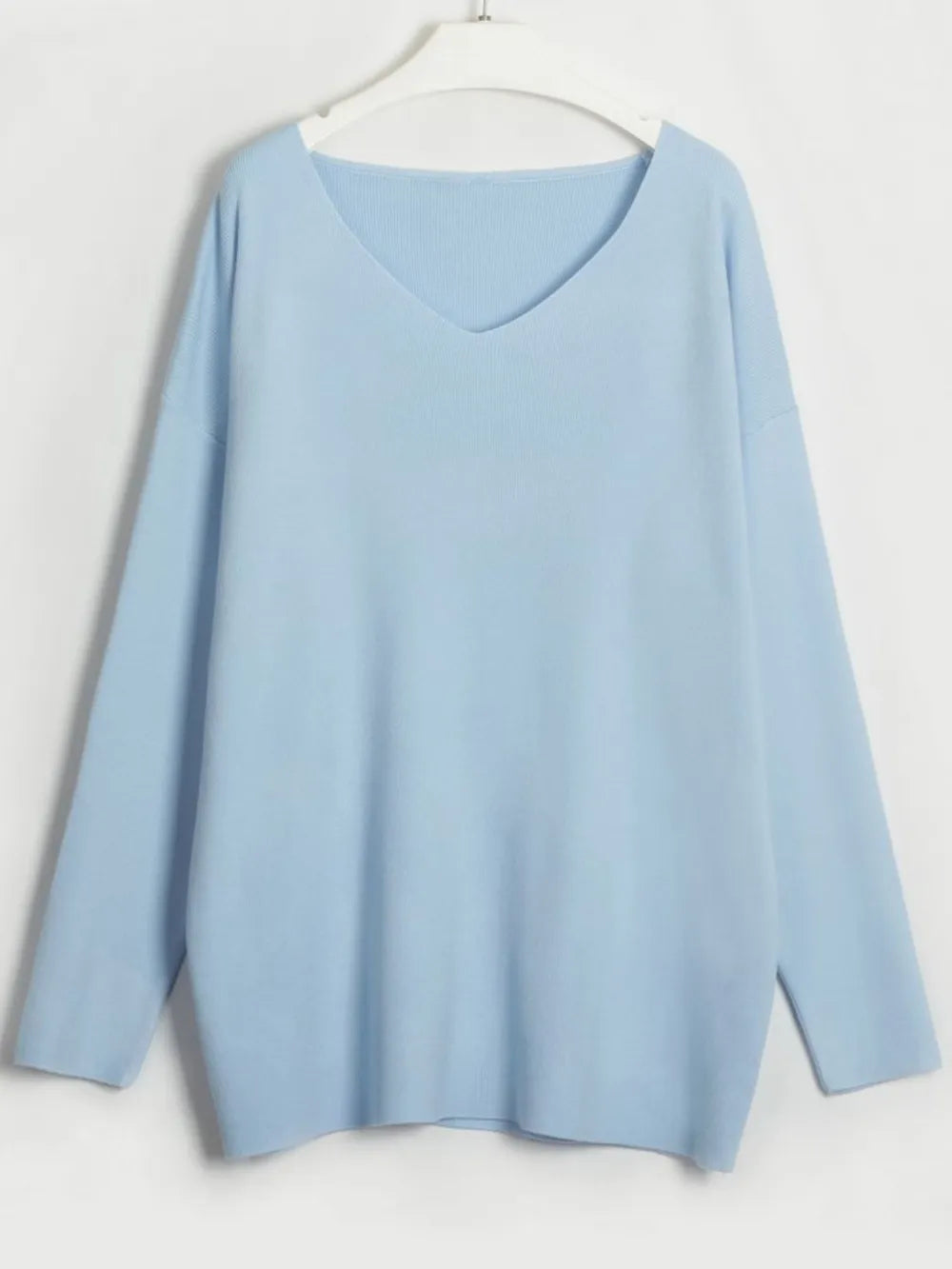 V-Neck Long Sleeve Top and Drawstring Pants Sweater Set Easy Apparels
