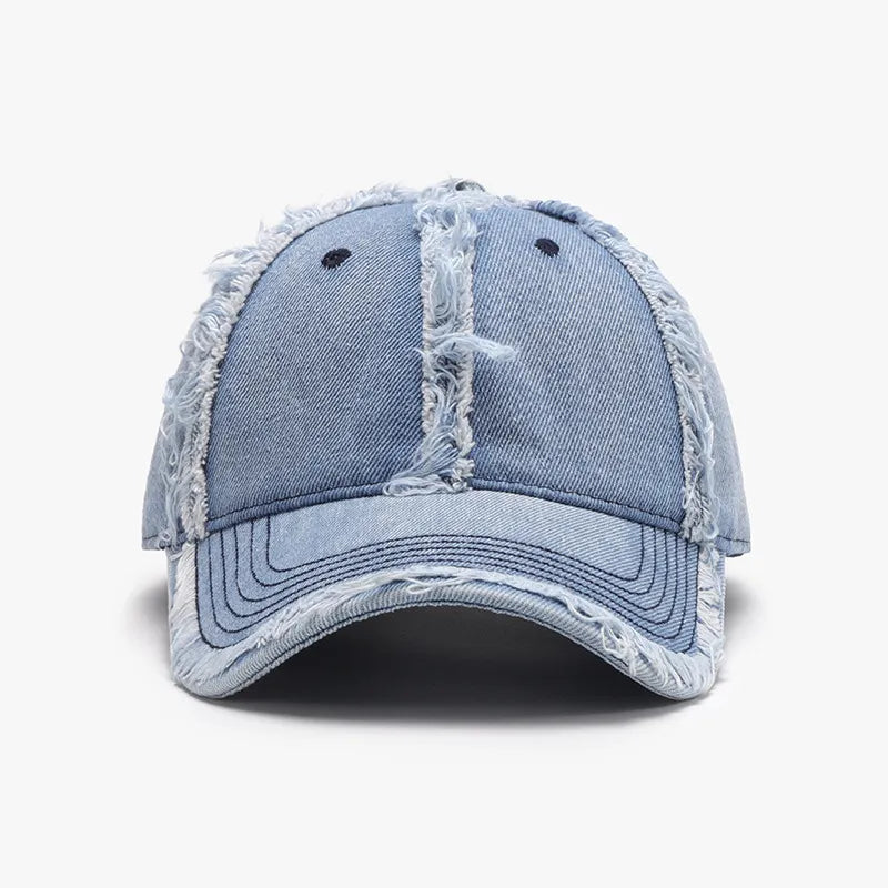 Raw Hem Cotton Baseball Cap Easy Apparels