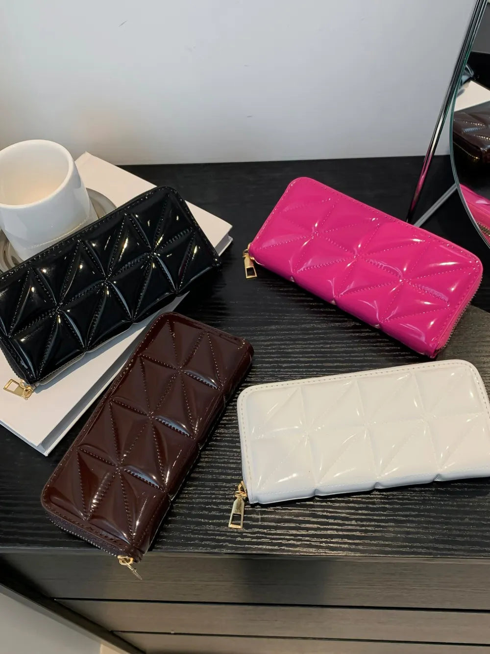 PU Leather Solid Color Wallet Easy Apparels