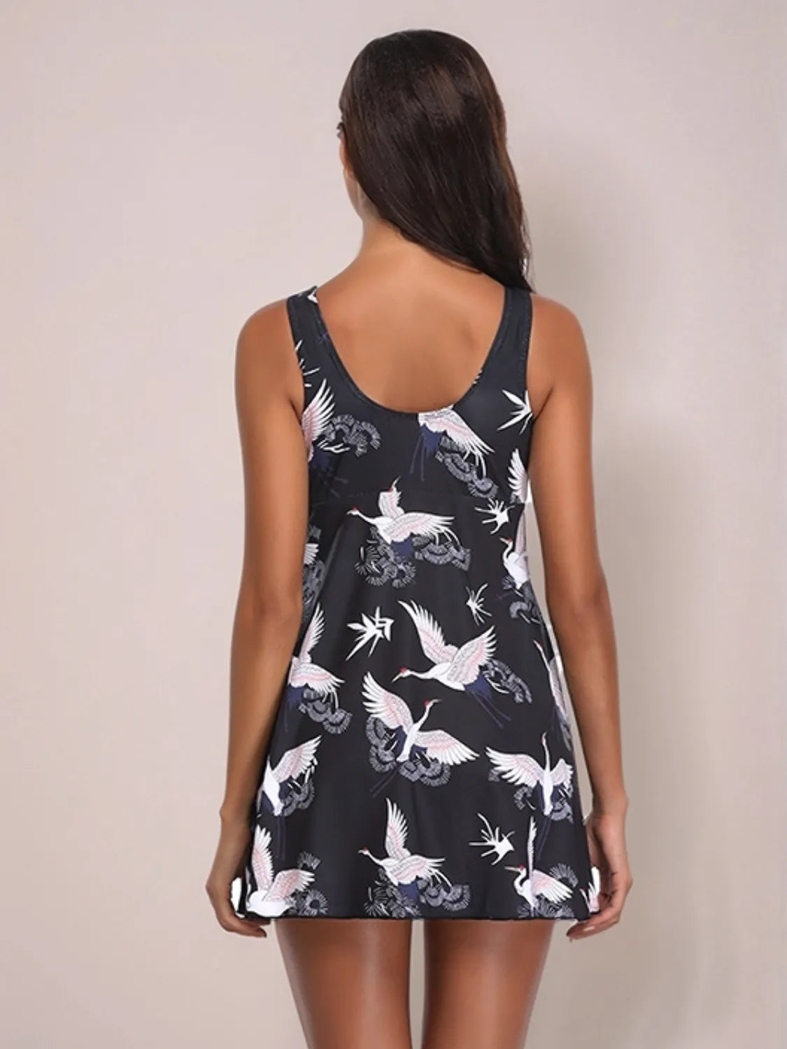 Full Size Printed Slit Plunge One-Piece Swimwear Plus Size Easy Apparels
