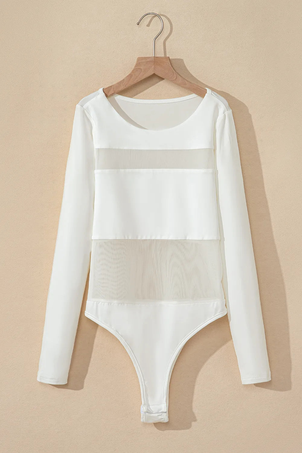 Trendsi Round Neck Long Sleeve Bodysuit