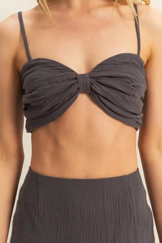 HYFVE Ruched Bra Top and Mini Skirt Set Easy Apparels
