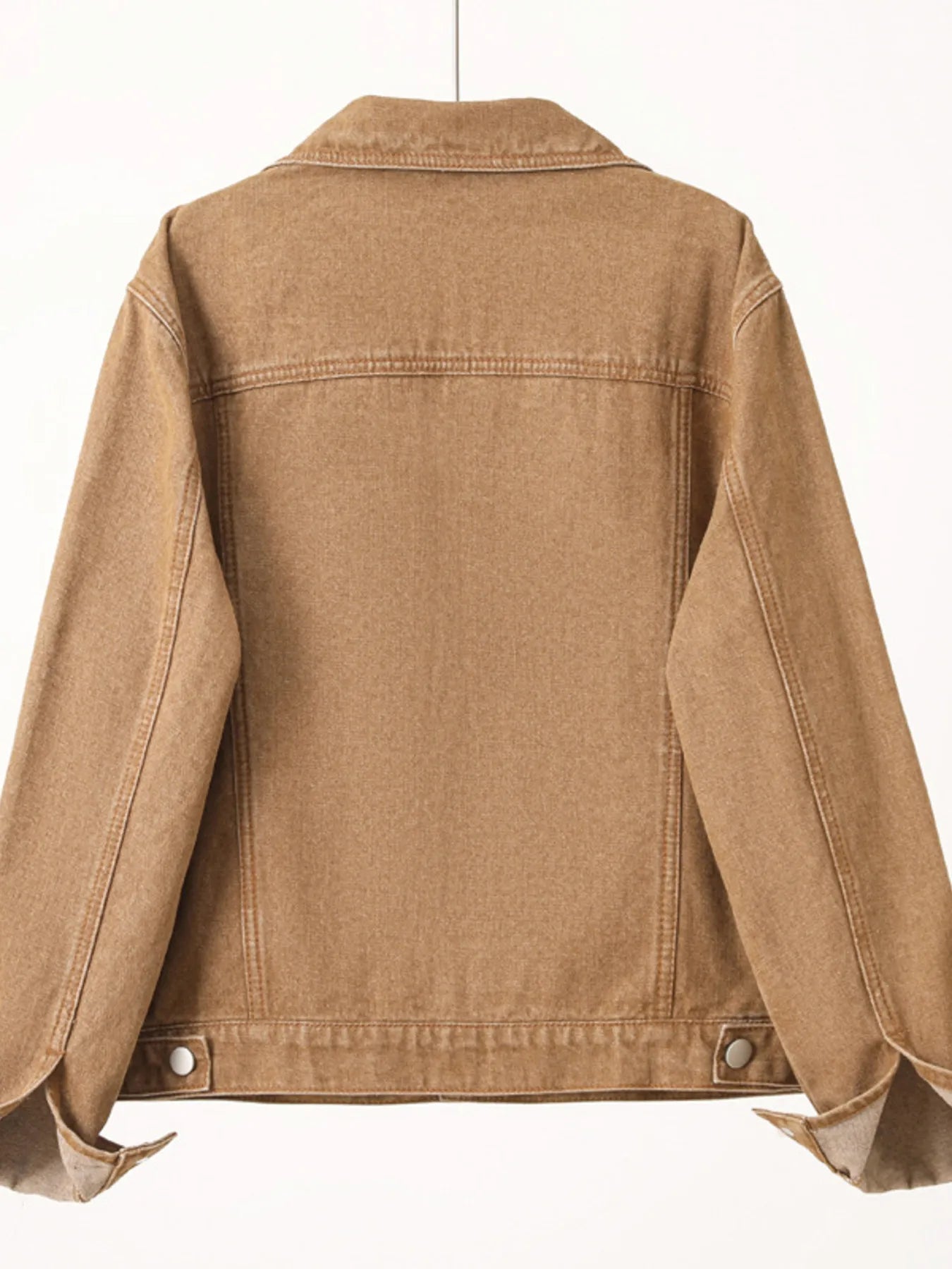 Button Up Long Sleeve Denim Jacket Easy Apparels