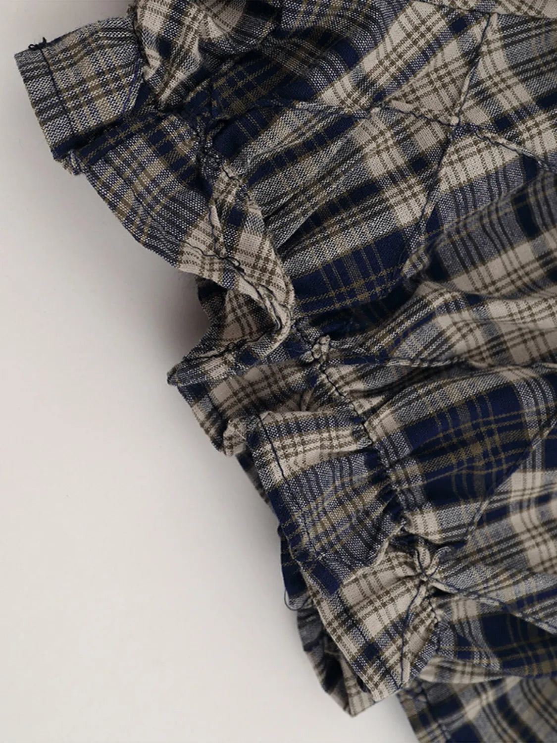 Drawstring Plaid Skort Easy Apparels