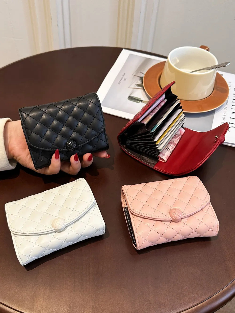 PU Leather Solid Color Wallet Easy Apparels