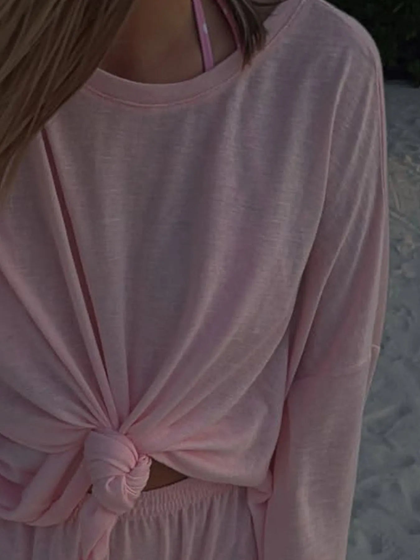 Trendsi Knotted Long Sleeve T-Shirt