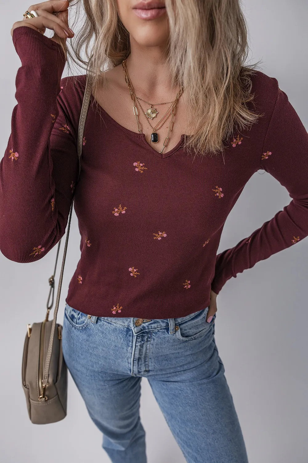 Trendsi Floral Long Sleeve T-Shirt