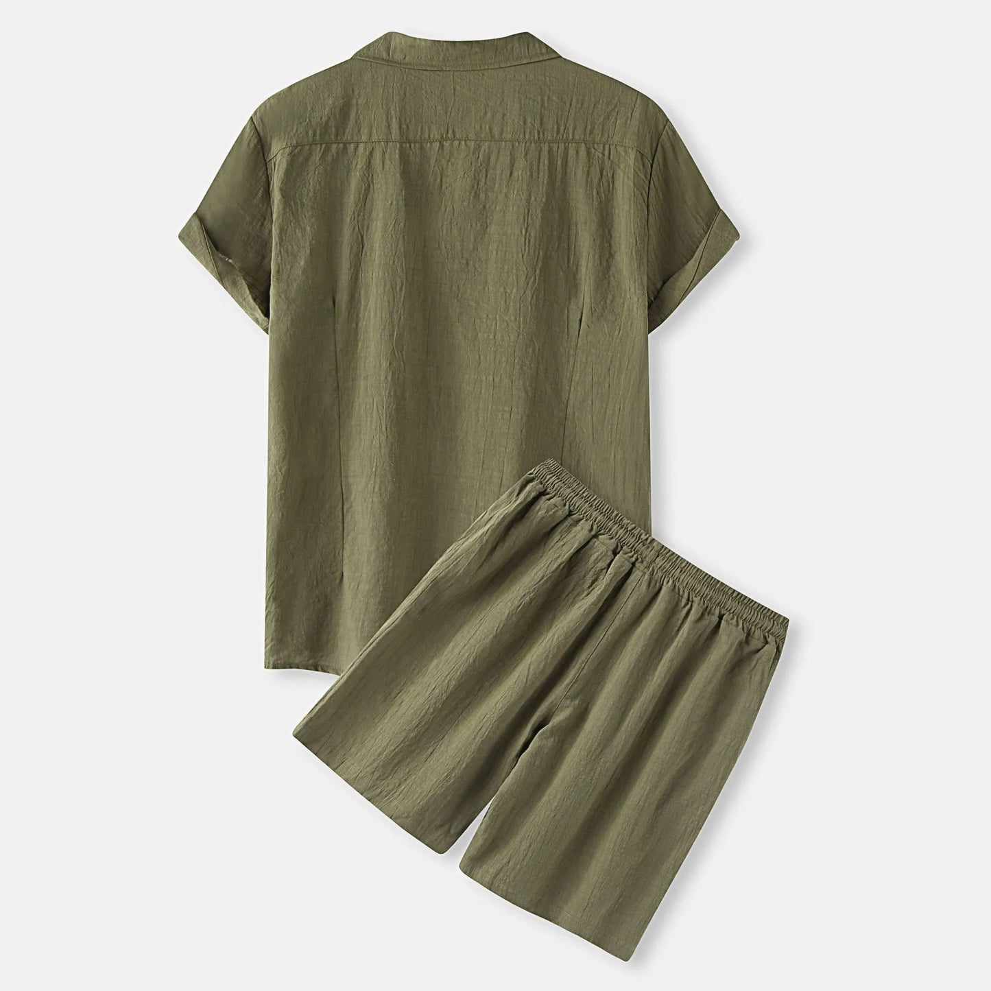 Men's Button Up Shirt and Shorts Set Easy Apparels