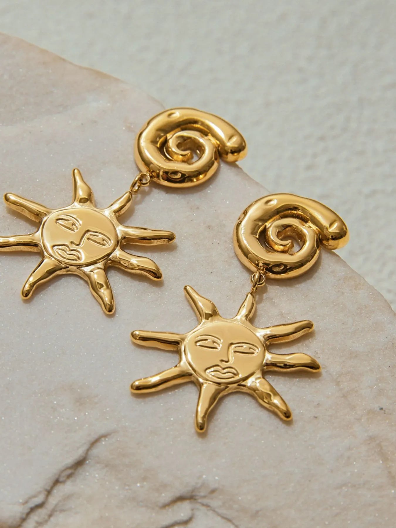 18K Gold-Plated Sun Drop Earrings Easy Apparels