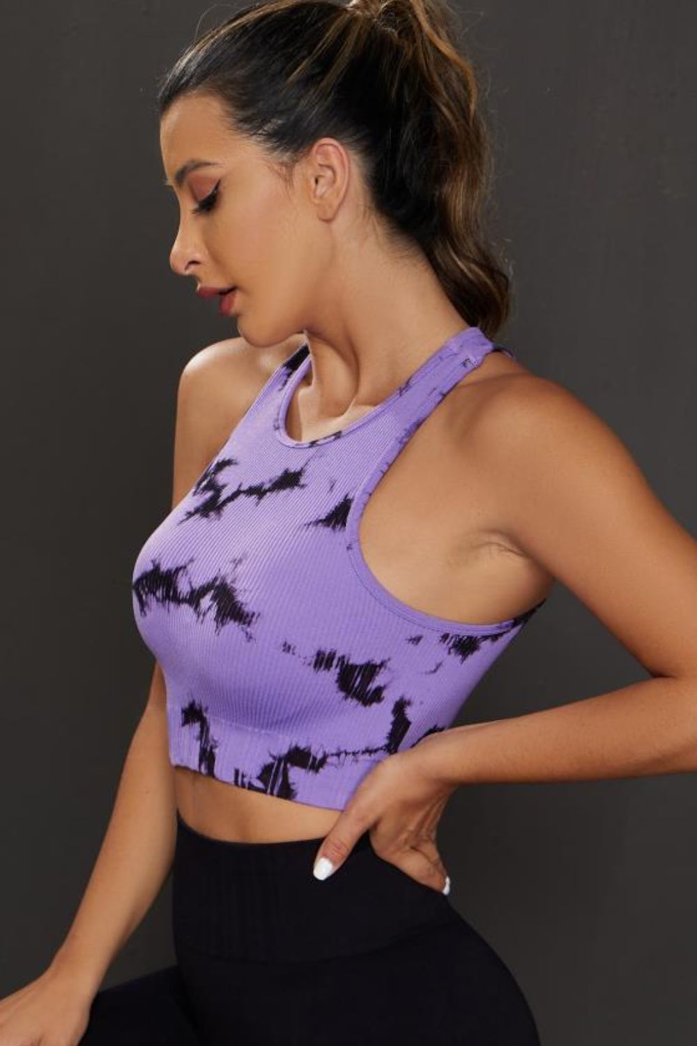 Tie-dye Cropped Round Neck Tank Top Easy Apparels