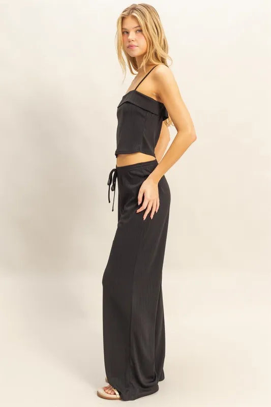HYFVE Rib Knit Cami Top and Pants Set Easy Apparels