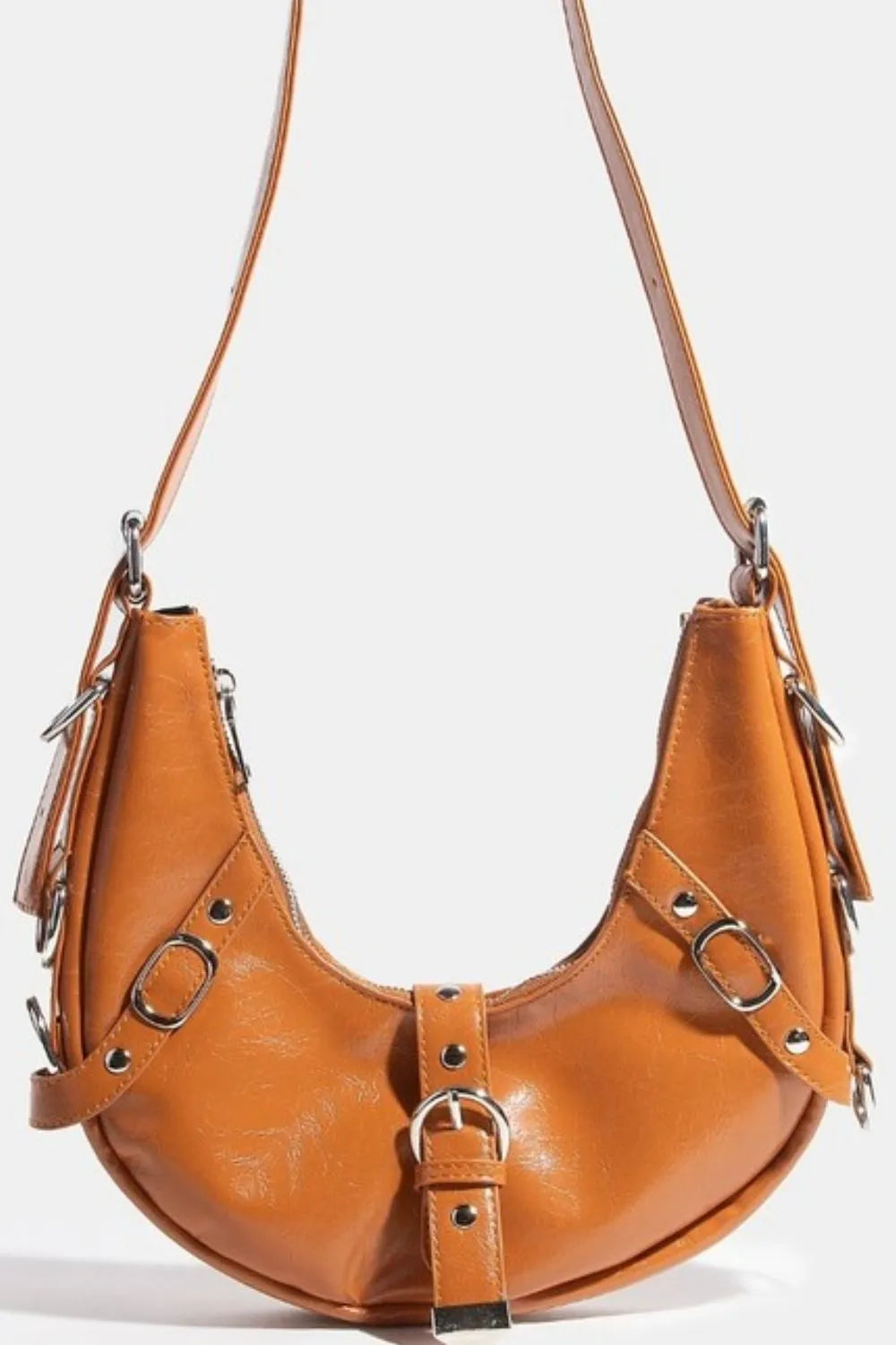 Fame Multi Belt Strap Accent Shoulder Bag Easy Apparels