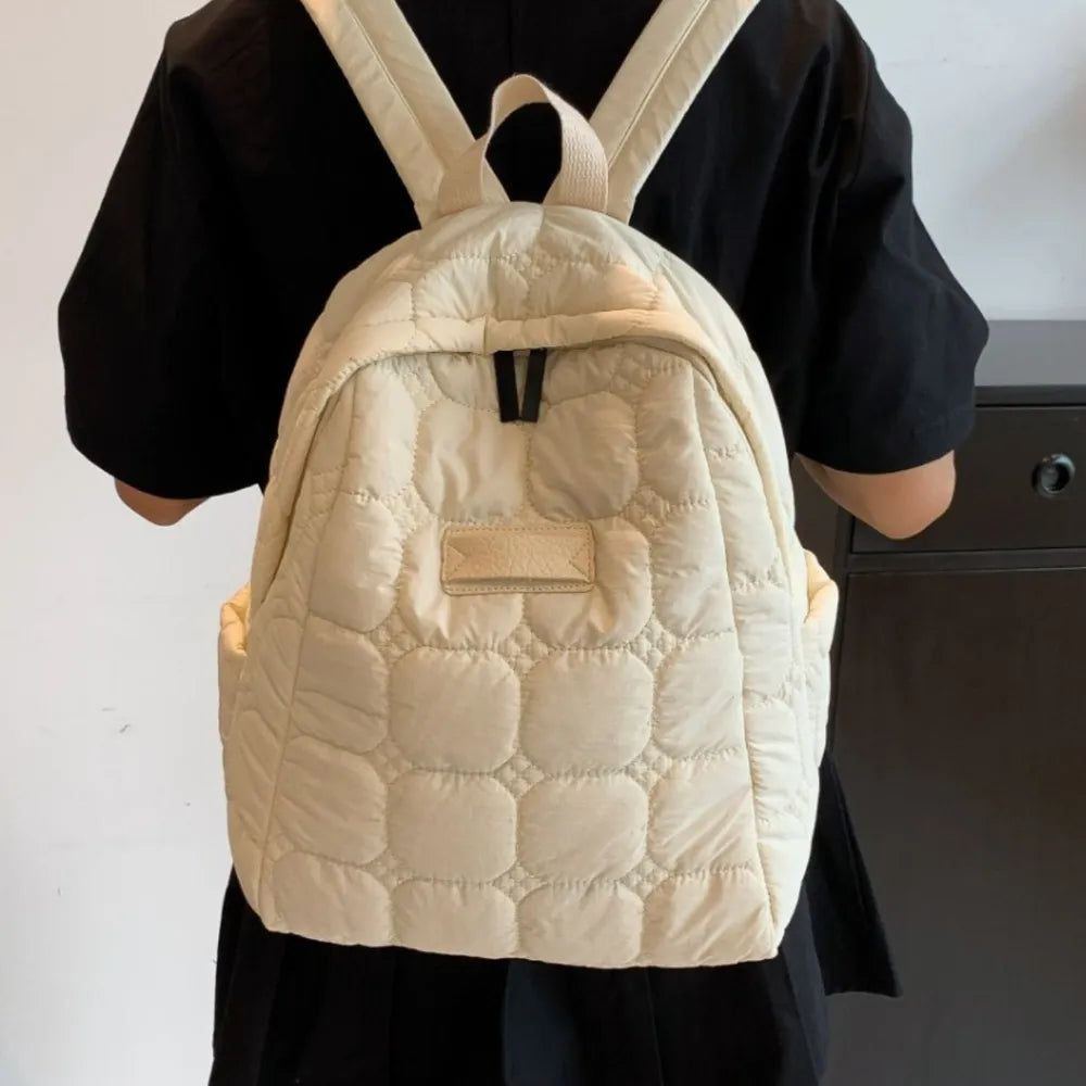 Quilted Polyester Backpack Bag Easy Apparels