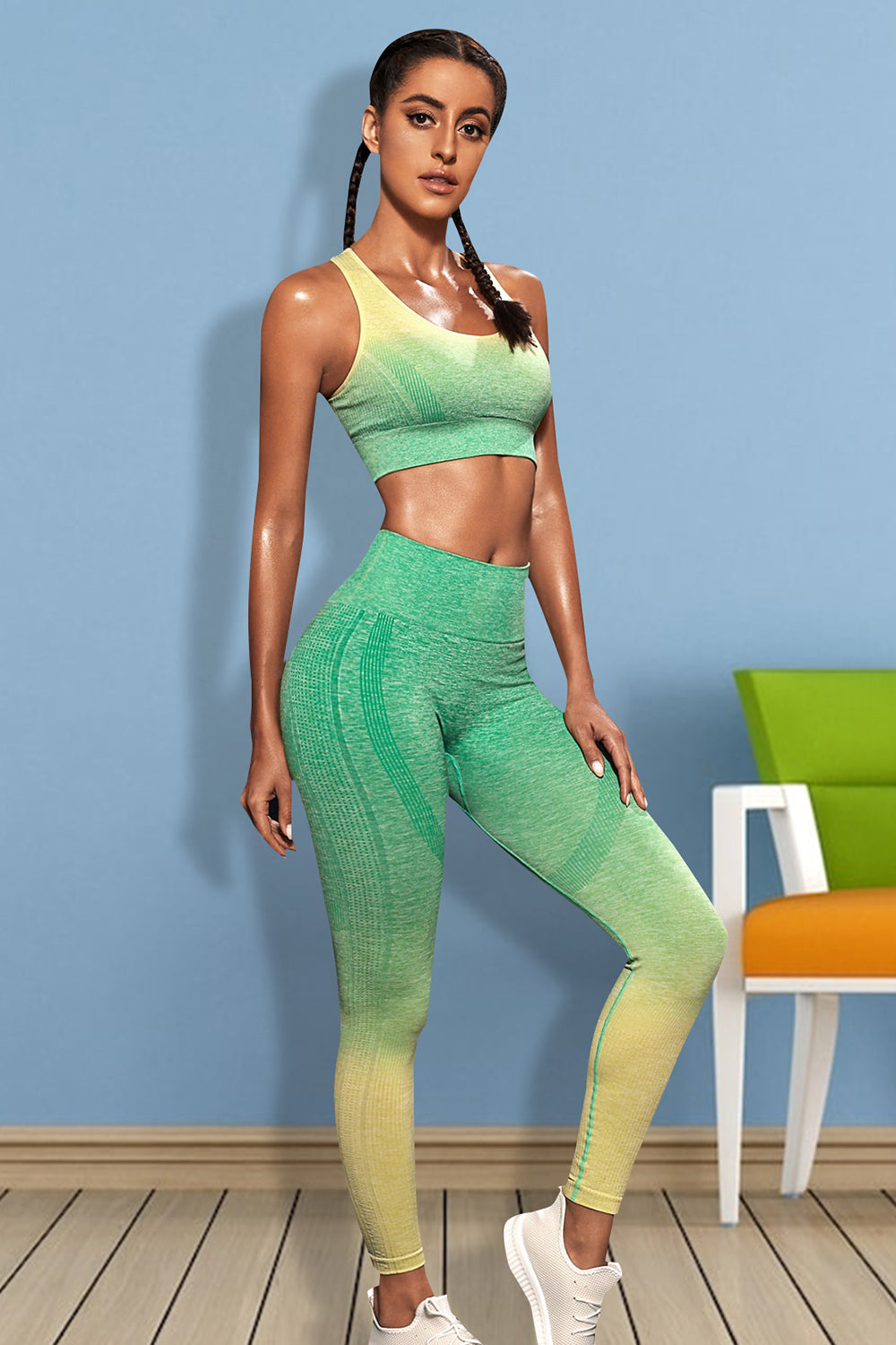Gradient Sports Tank and Leggings Set Easy Apparels
