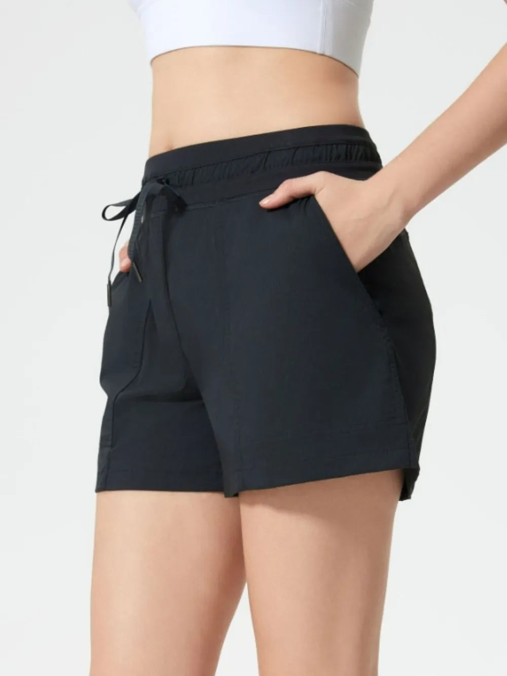 Millennia Drawstring Active Shorts with Pockets Easy Apparels