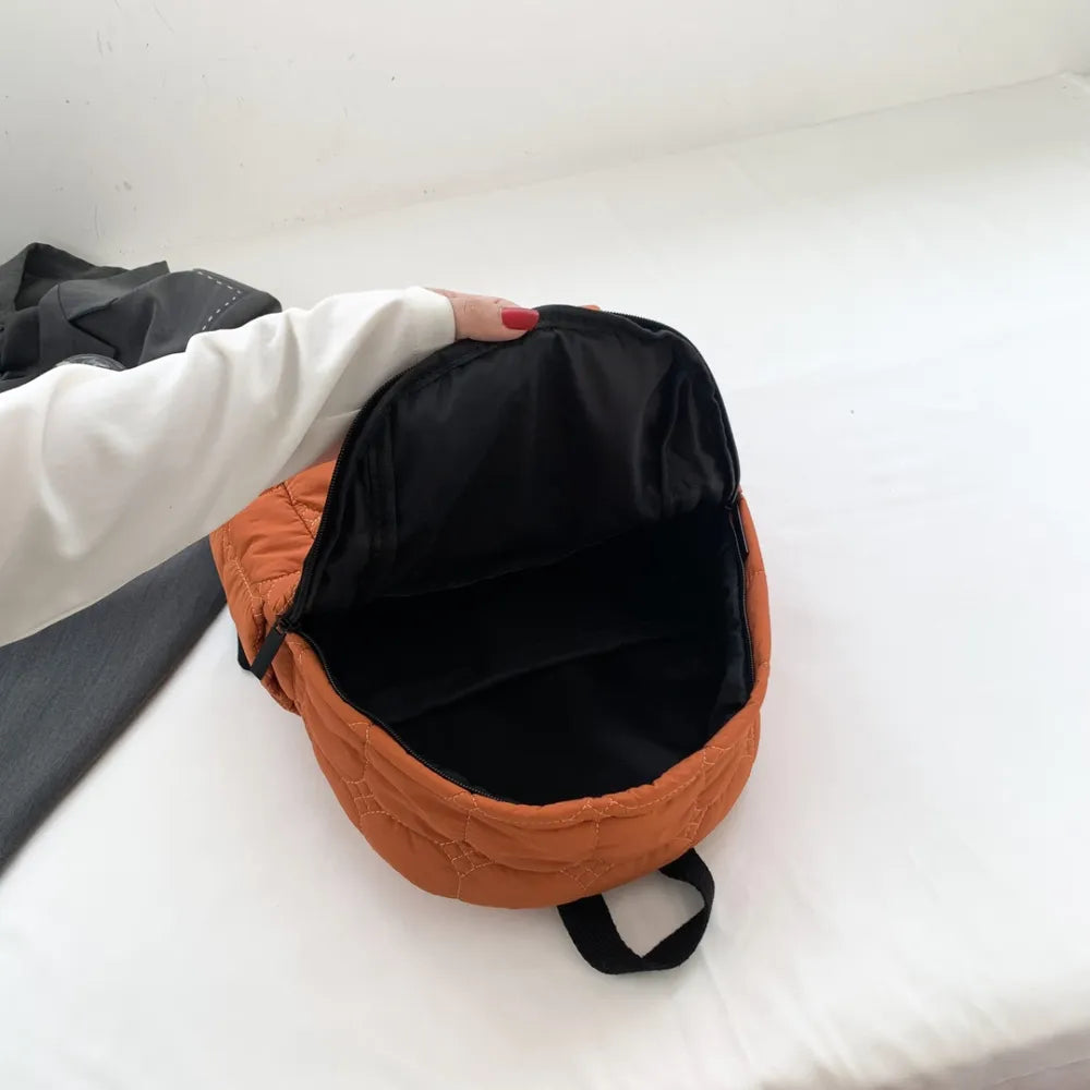 Quilted Polyester Backpack Bag Easy Apparels