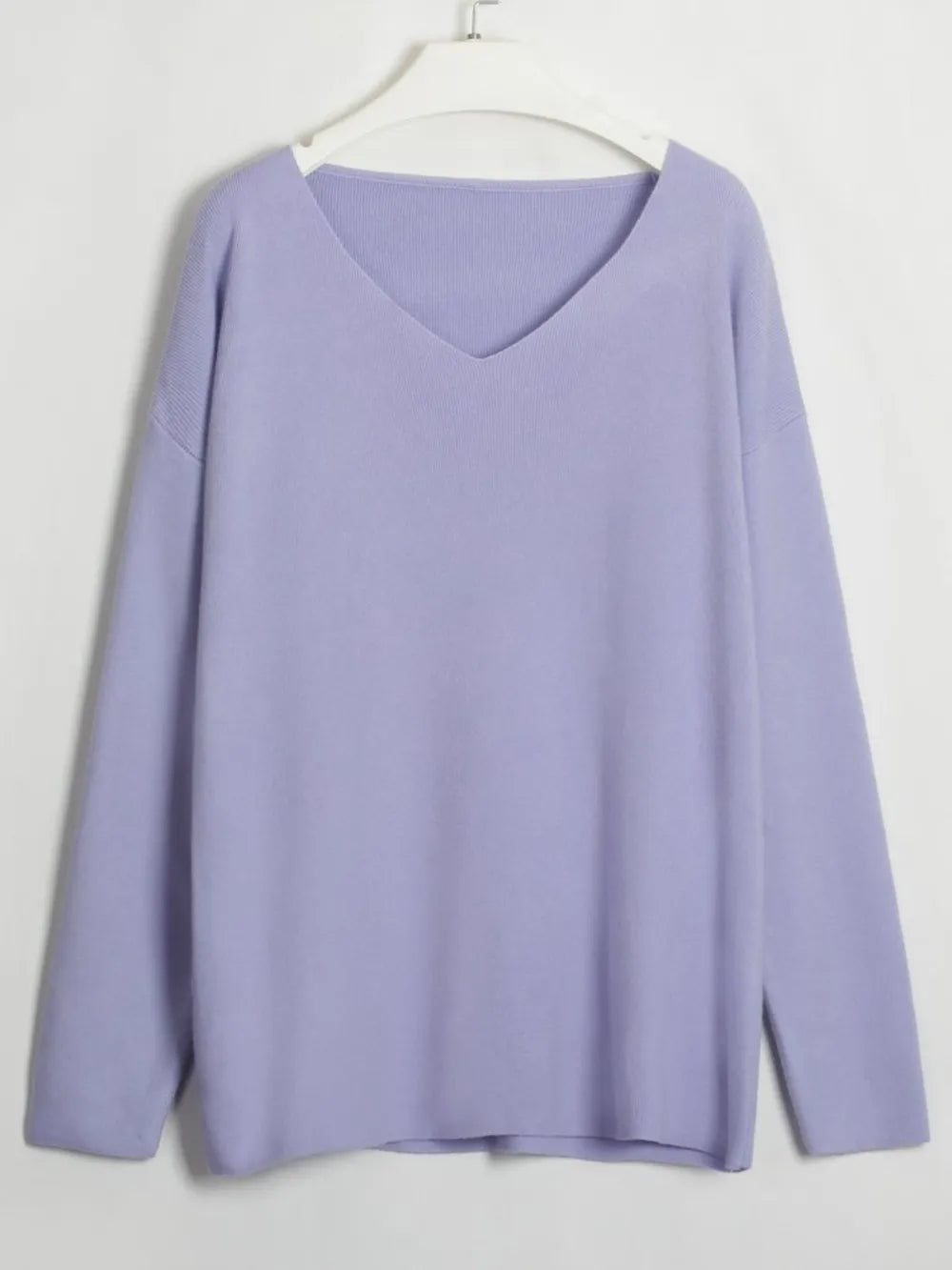 V-Neck Long Sleeve Top and Drawstring Pants Sweater Set Easy Apparels