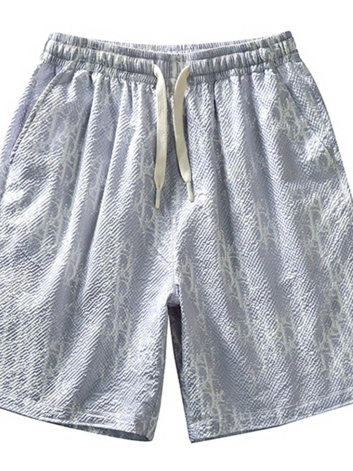 Men's Plus Size Abstract Print Drawstring Shorts Pink Blue Easy Apparels