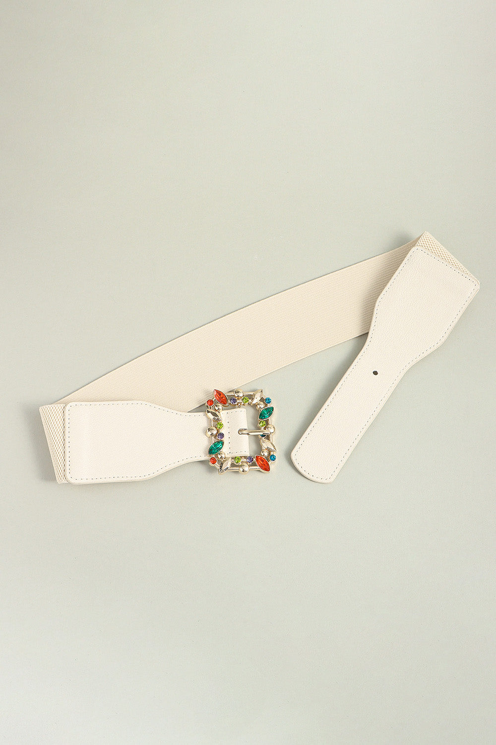 Multicolored Leaf Buckle Elastic Belt Easy Apparels