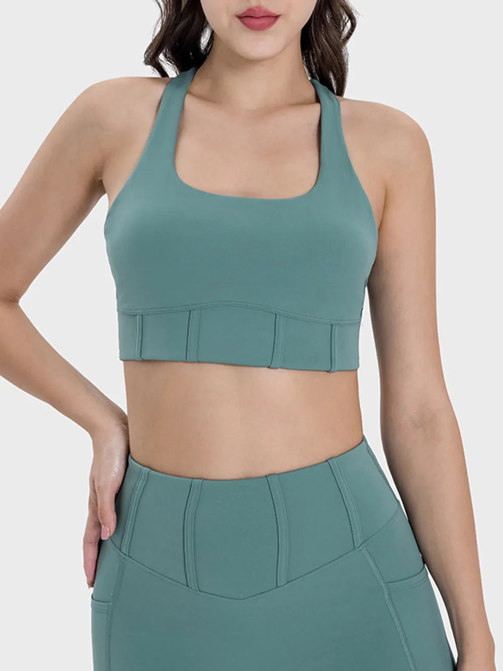 Millennia Square Neck Wide Strap Active Tank Easy Apparels