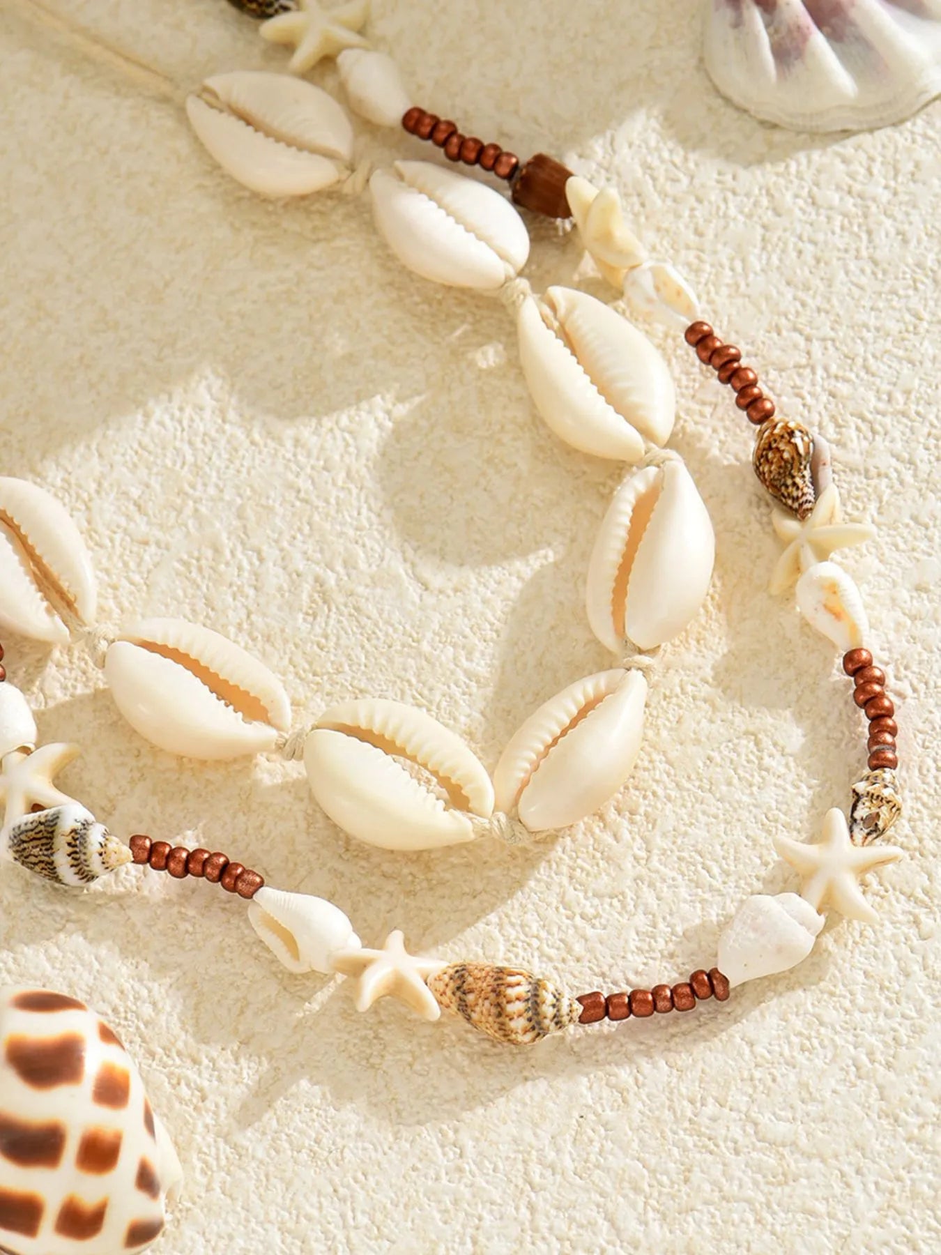 2 Piece Shell Charm Necklace Easy Apparels