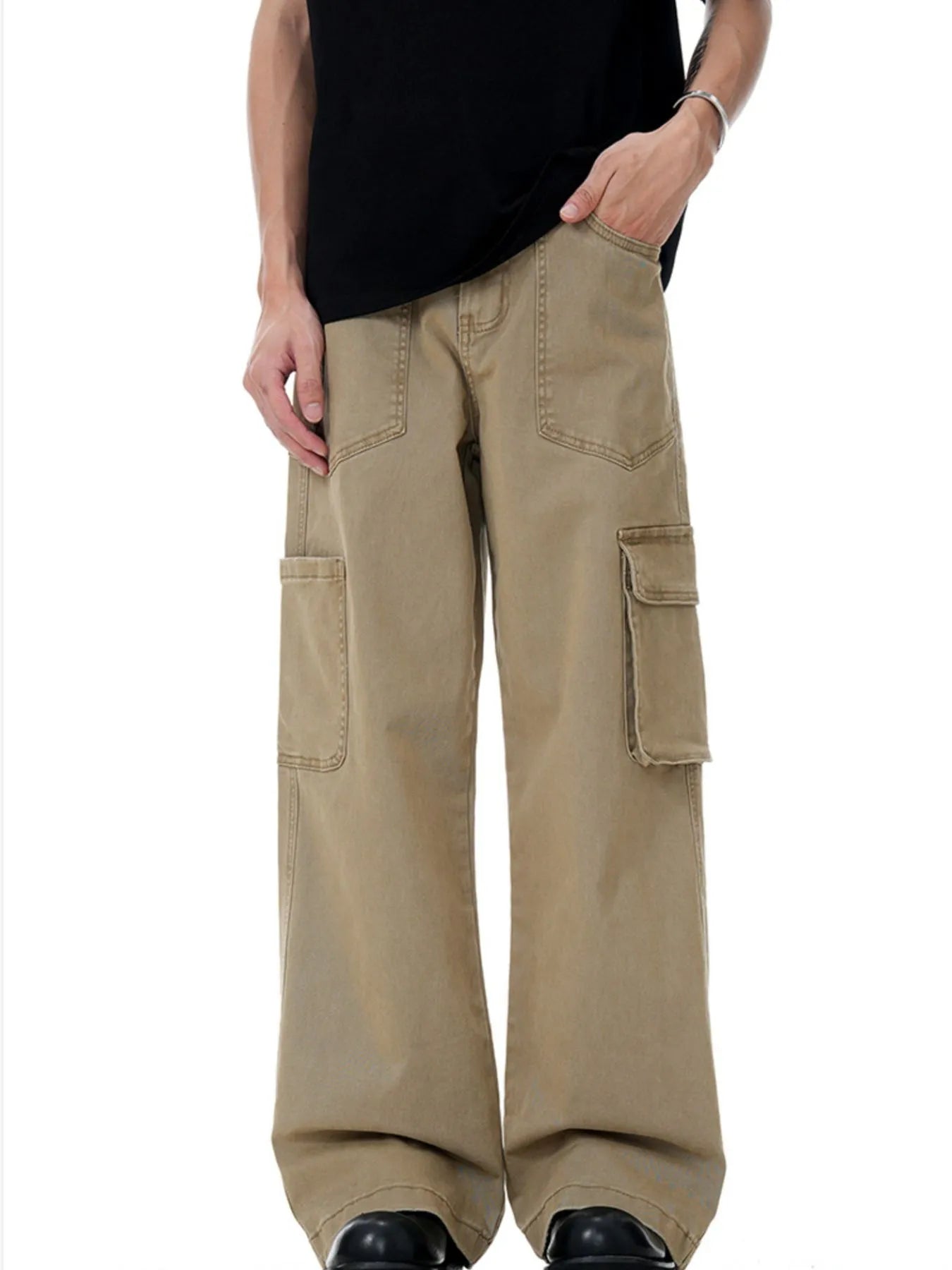Men's Wide Leg Cargo Pants Easy Apparels