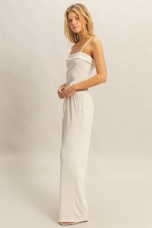 HYFVE Rib Knit Cami Top and Pants Set Easy Apparels