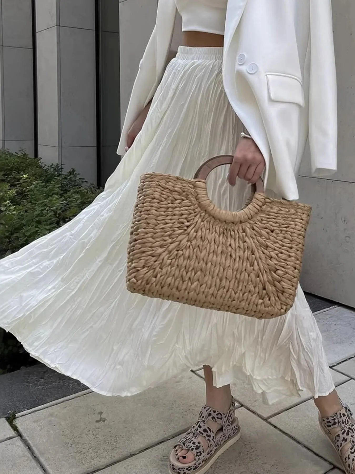 Ruched Elastic Waist Skirt Easy Apparels