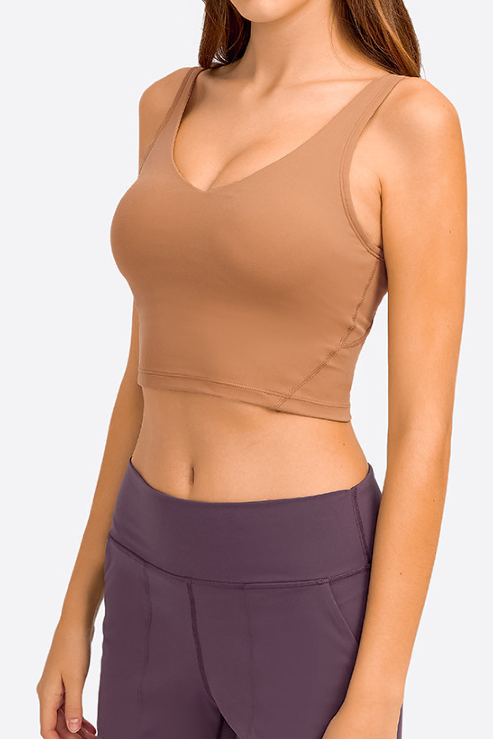 Millennia Deep V-Neck Crop Sports Bra Easy Apparels