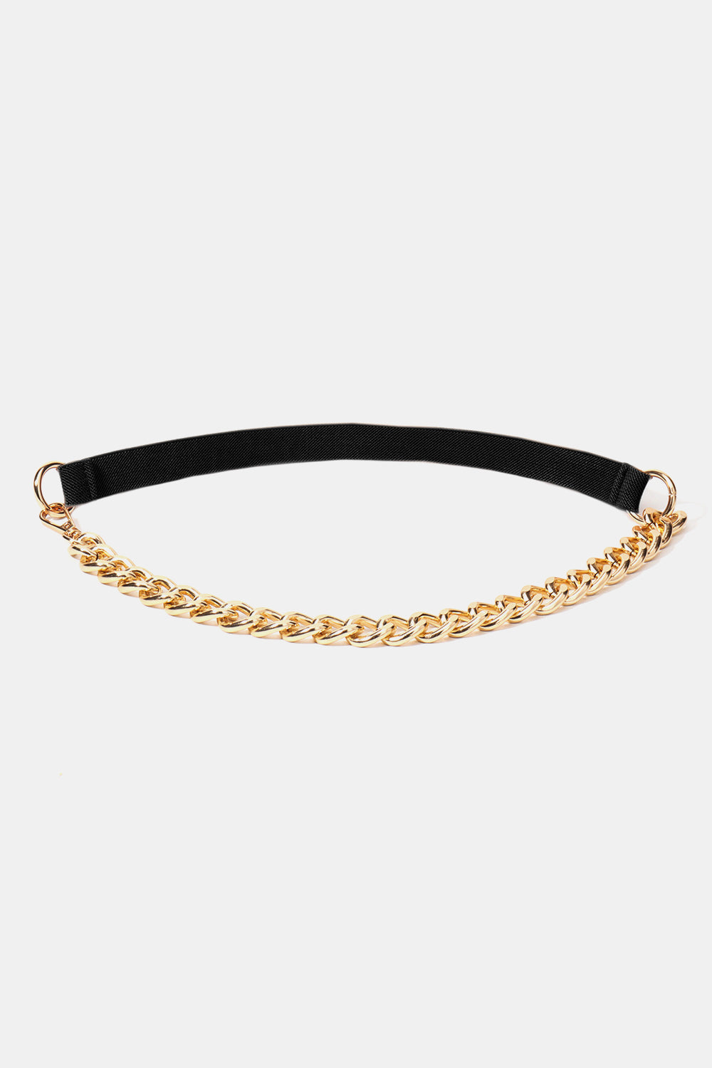 Half Alloy Chain Elastic Belt Black Gold One Size Easy Apparels