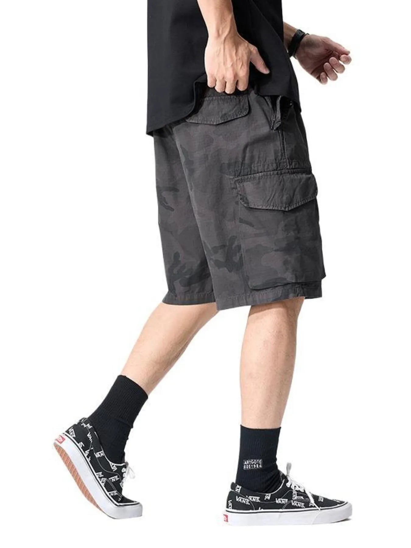Men's Full Size Drawstring Cargo Shorts Plus Size Easy Apparels