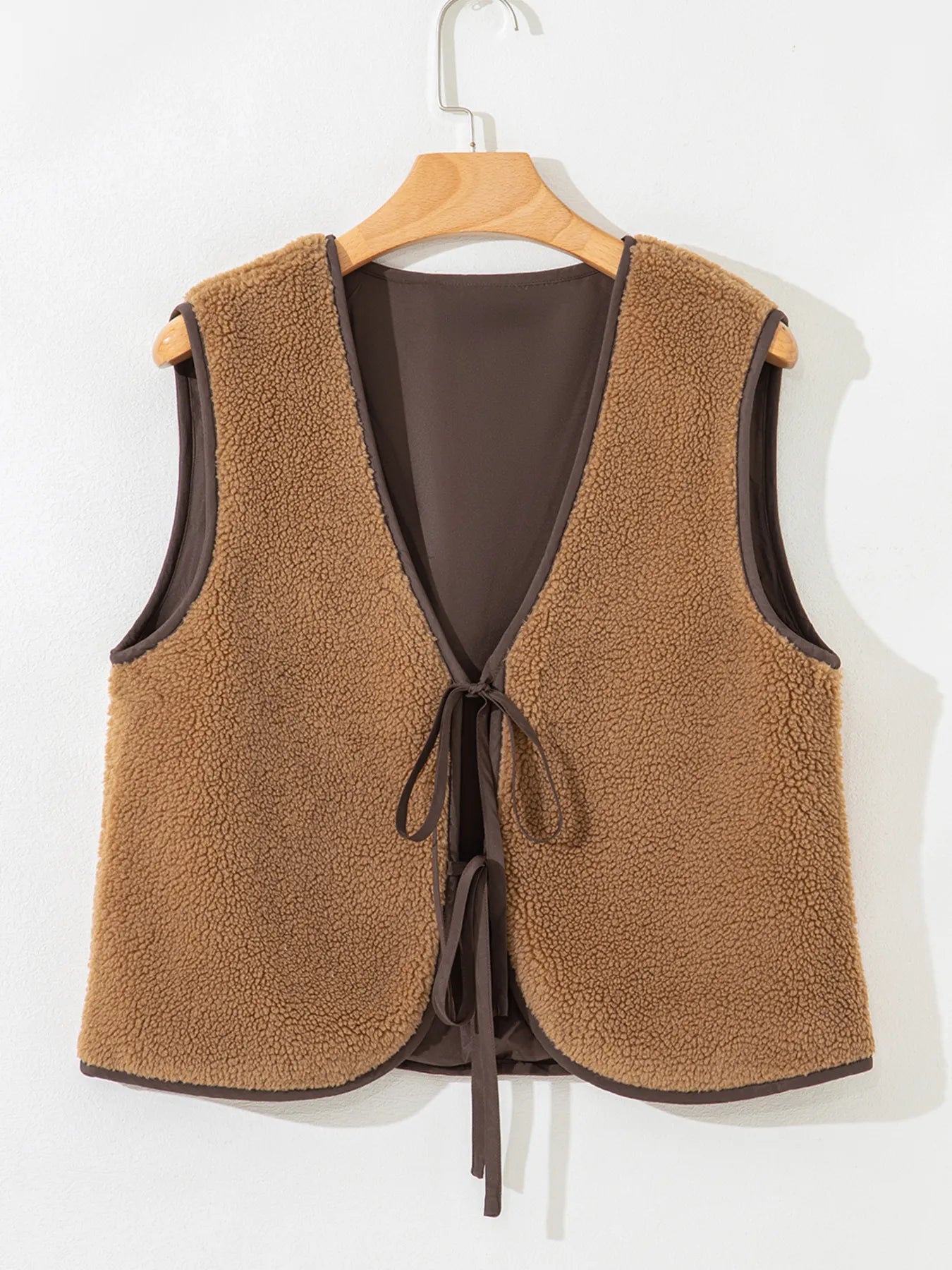 Double Tied Front Vest Coat Easy Apparels