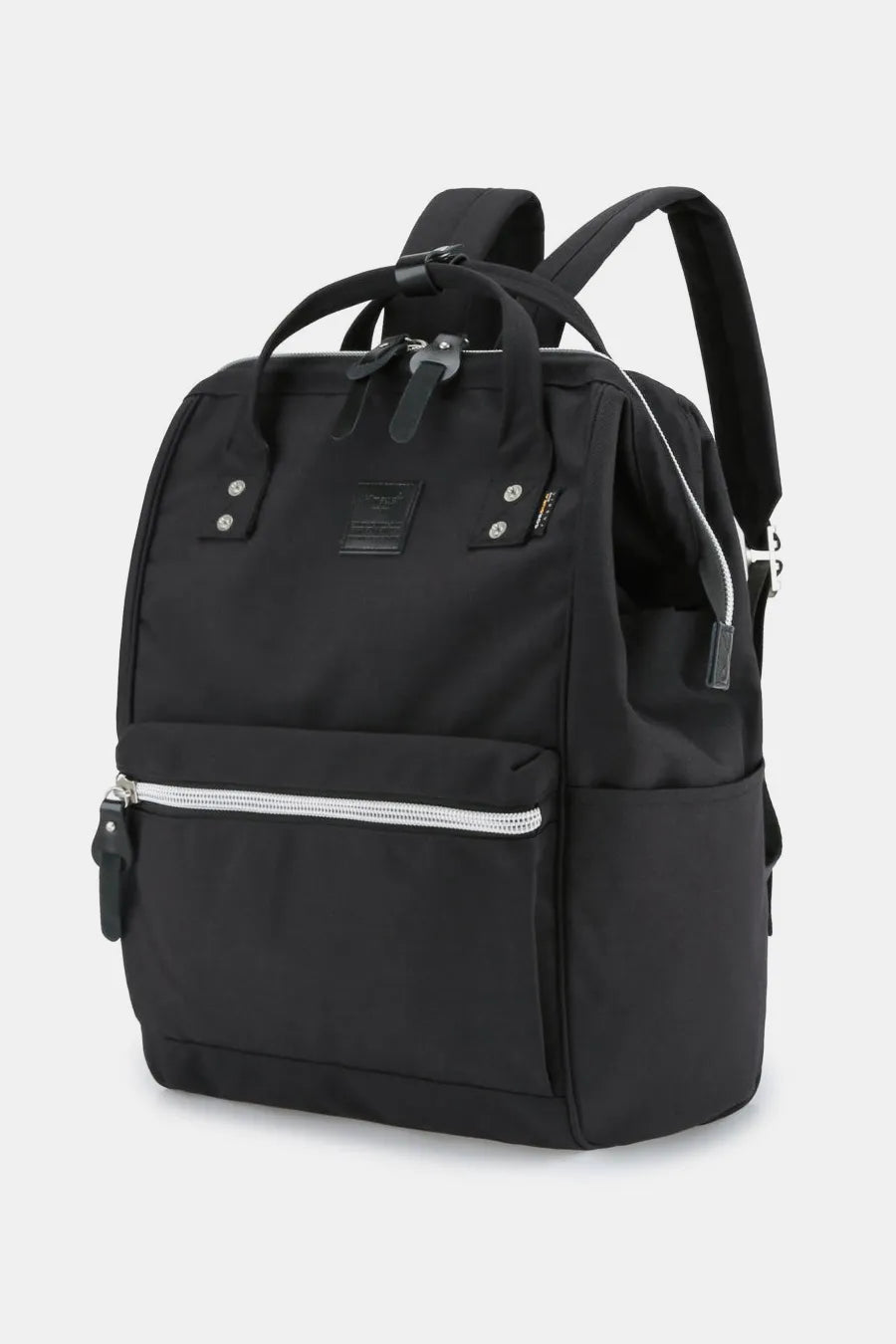 Himawari Waterproof Design Arcuate Shoulder Strap Backpack Bag with Handles Black One Size Easy Apparels