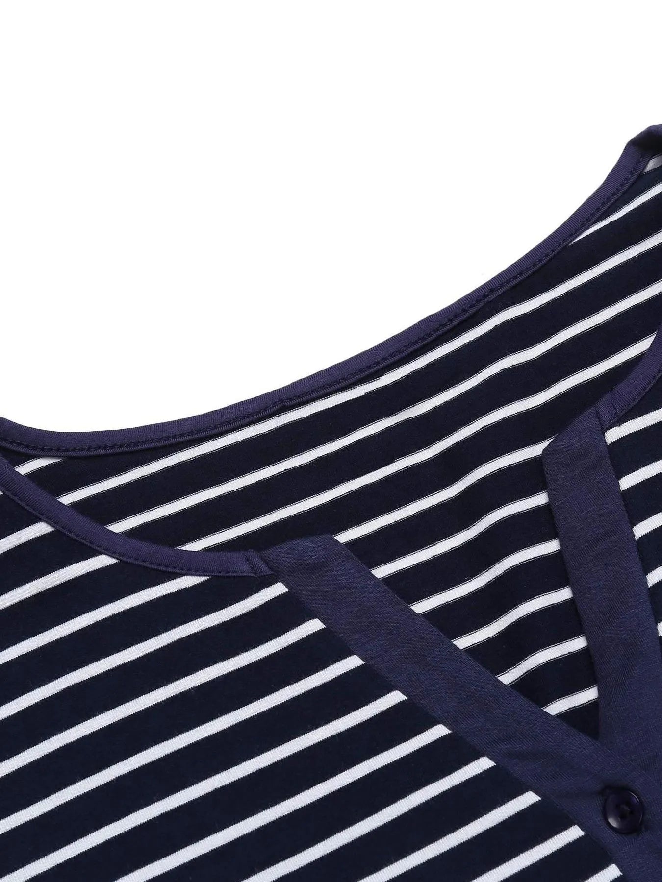 Striped Long Sleeve Lounge Dress Easy Apparels
