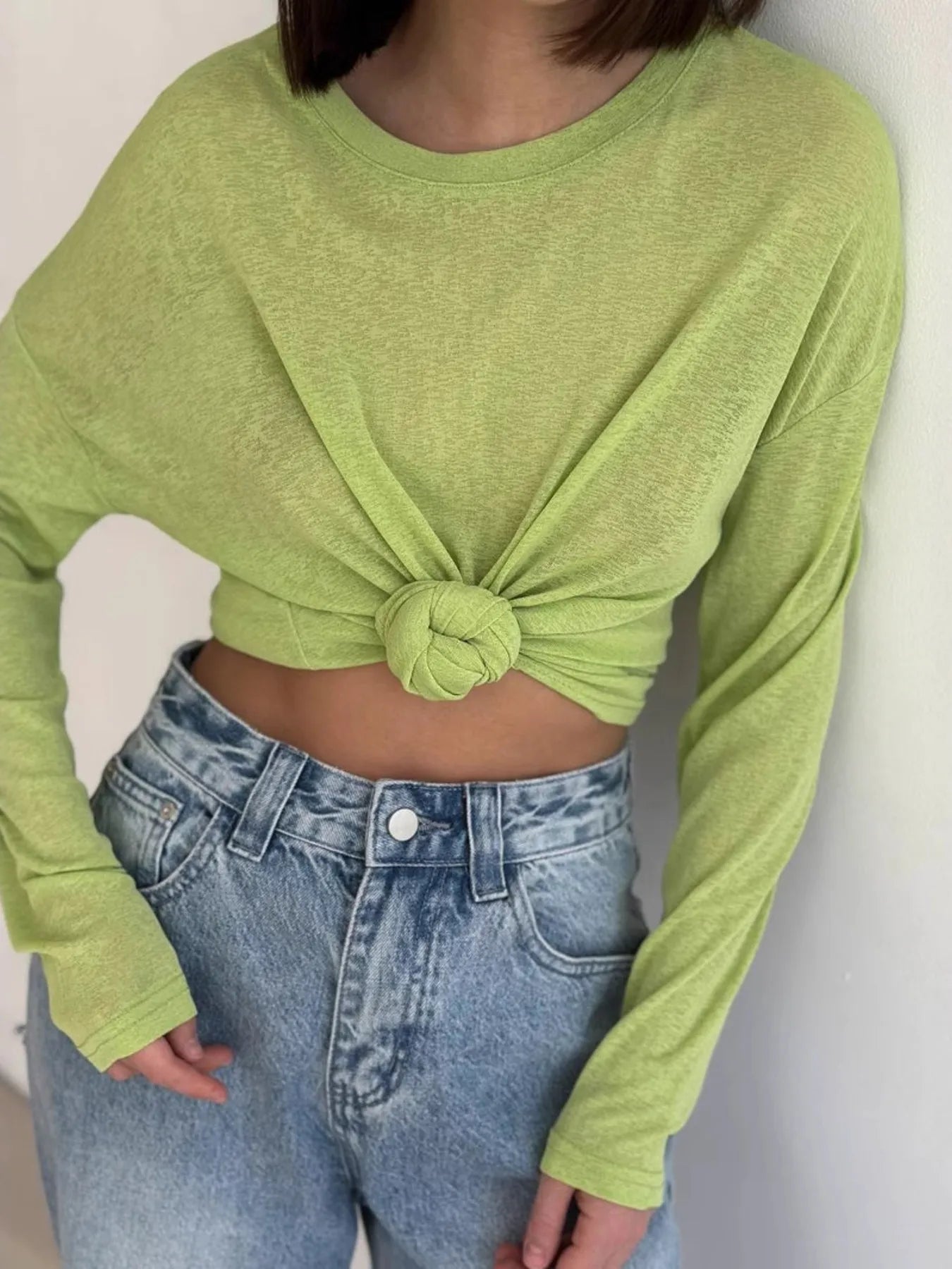 Trendsi Knotted Long Sleeve T-Shirt