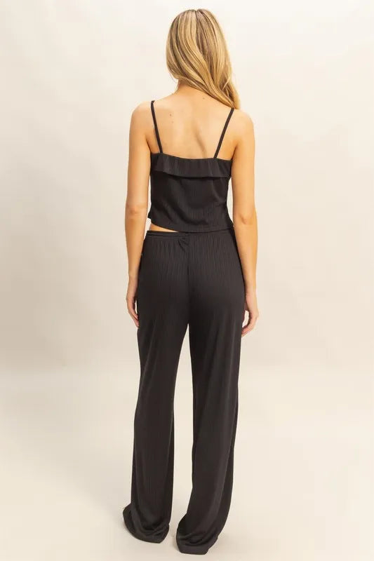 HYFVE Rib Knit Cami Top and Pants Set Easy Apparels