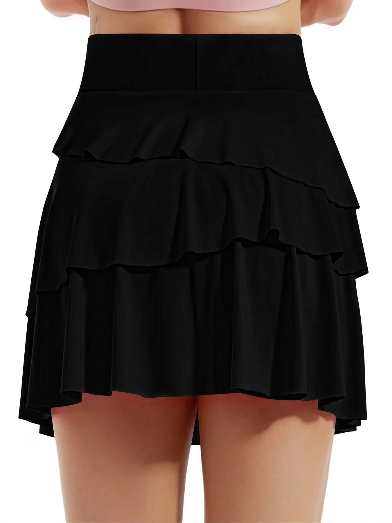 Tiered Ruffle Active Skort Easy Apparels