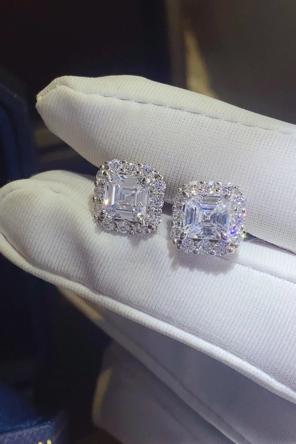 2 Carat Moissanite 925 Sterling Silver Stud Earrings Easy Apparels