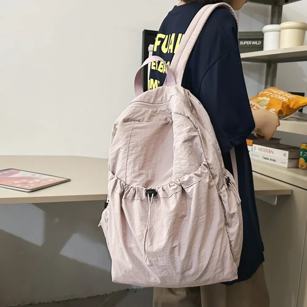 Drawstring Nylon Backpack Bag Easy Apparels