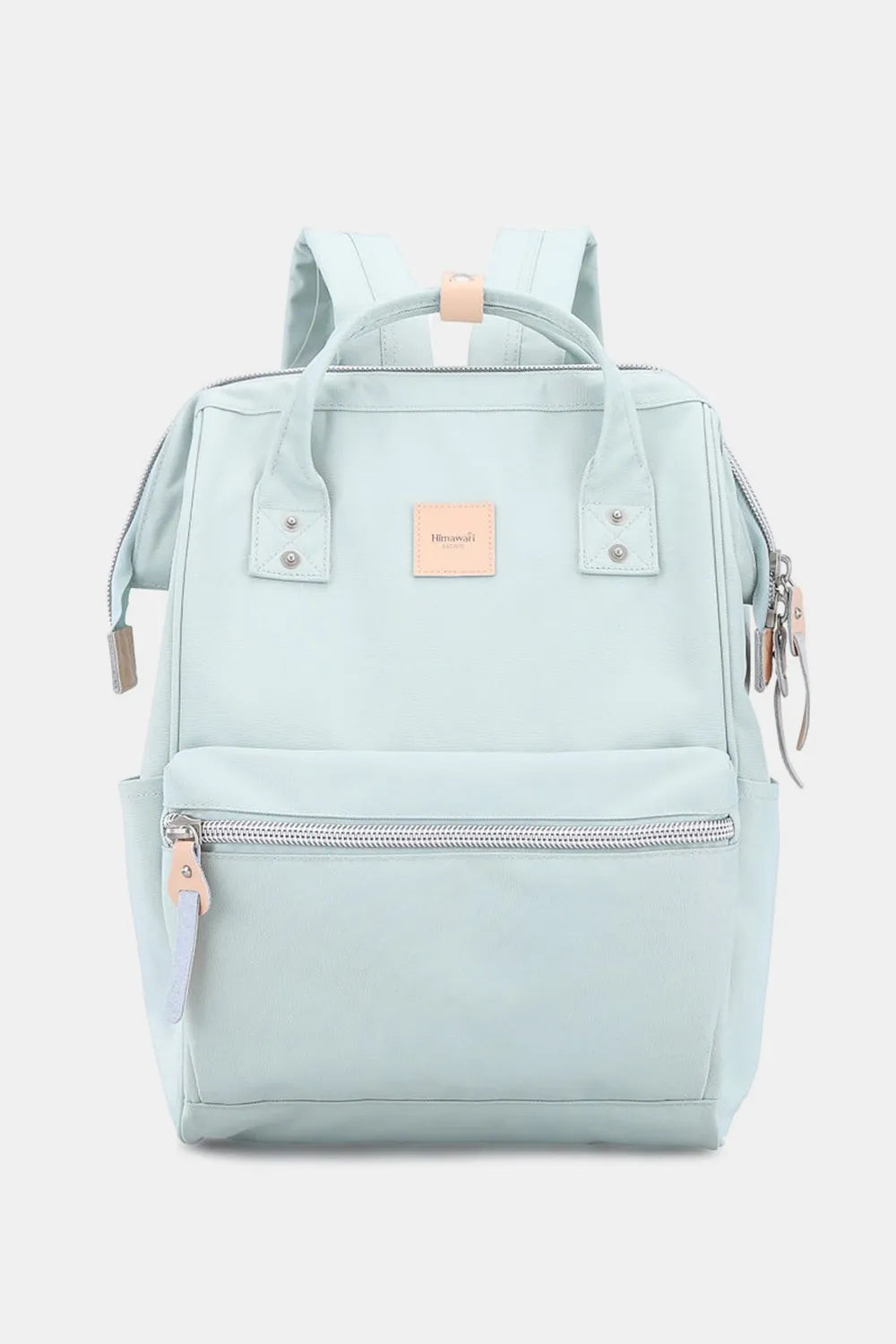 Himawari Water Resistant Canvas Backpack Bag with Side Pockets Sky Blue One Size Easy Apparels
