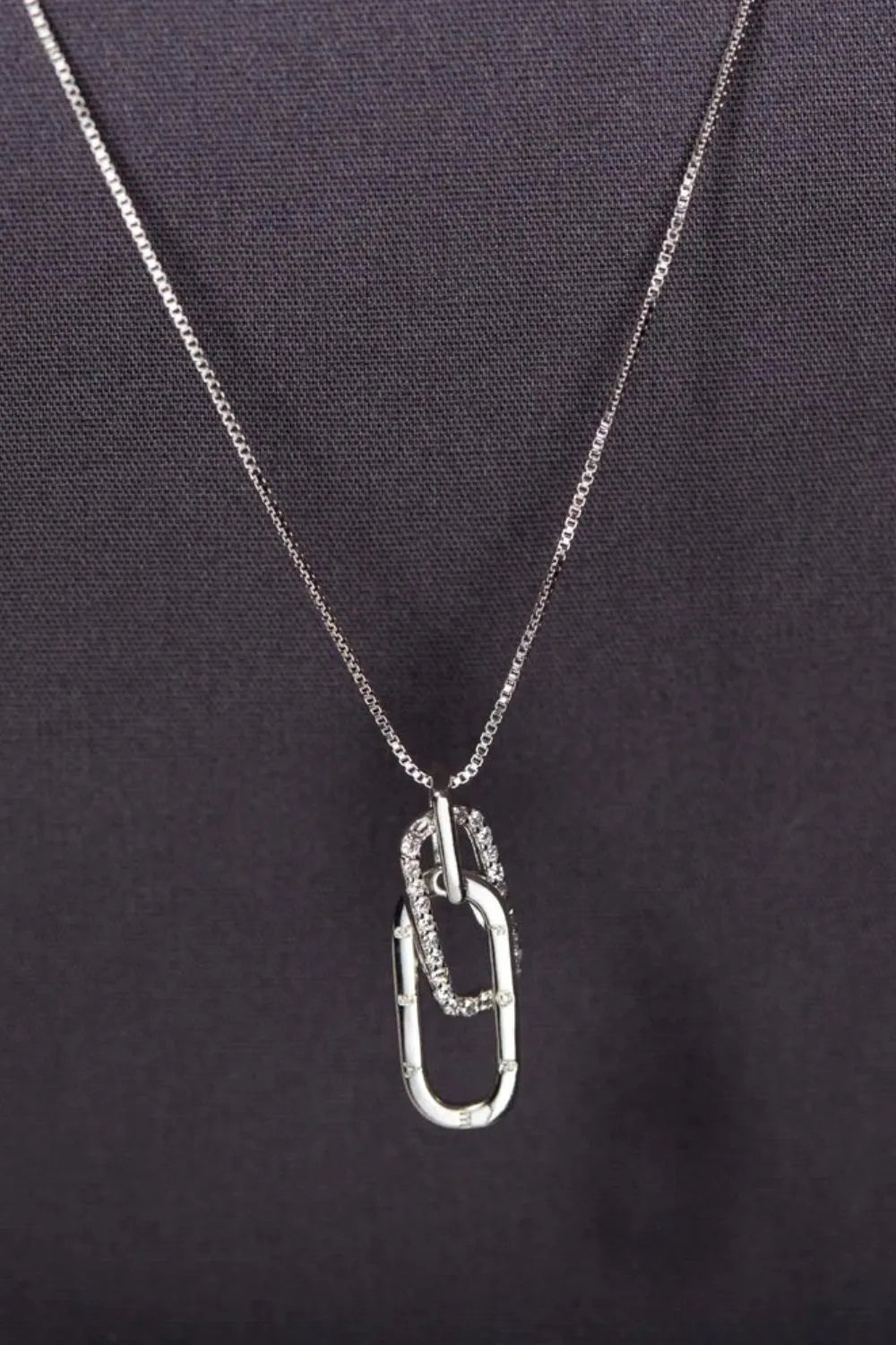 925 Sterling Silver Inland Zircon Necklace Silver One Size Easy Apparels