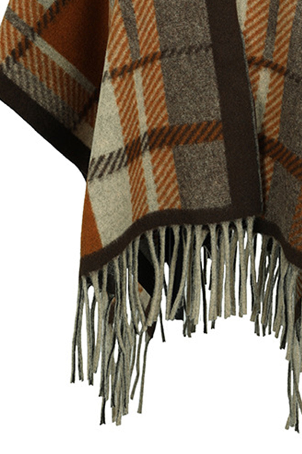 Cloak Sleeve Fringe Detail Poncho Easy Apparels