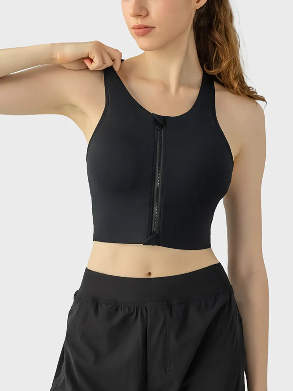 Millennia Wide Strap Sport Bra Black Easy Apparels